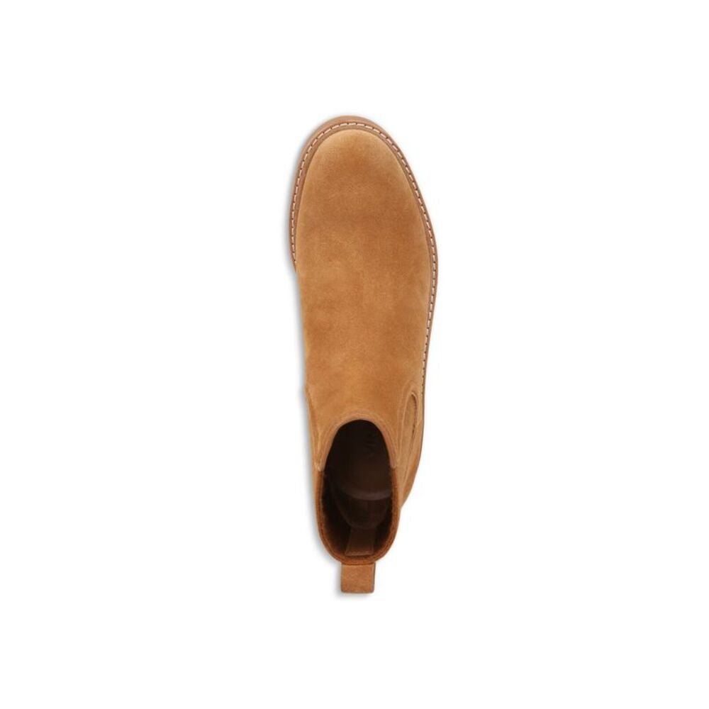VINCE. Womens Brown Water Repellent Back Pull-Tab Rue Block Heel Chelsea 9.5 M - Picture 3 of 4
